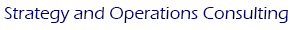 Strategy & Operations Consulting